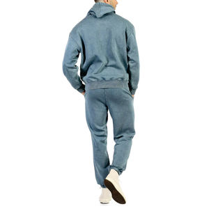 Producto al por mayor chándal lavado con ácido de alta calidad personalizable Color sólido transpirable estilo de invierno chándal para hombres - Product Image 2