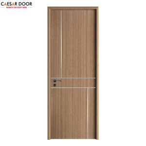 Puertas Interiores con Marcos de Madera Ecológica Decorativa, Precolgadas, de WPC, Fáciles de Instalar, en Color Nogal, Teca y Roble, Resistentes al Agua, para Dormitorio - Product Image 1