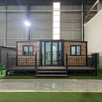 Rumah Prefabrikasi Kontainer Ekspansiabel Ukuran Besar 20Ft 40Ft Dua Kamar Tidur Dijual Rumah Prefab Granny Flat Rumah Portabel Casa Portable