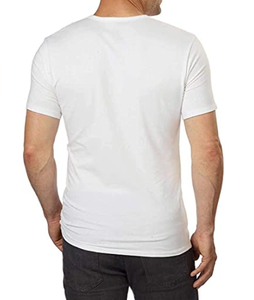 Camiseta de algodón con cuello en V, compra a granel - Product Image 3