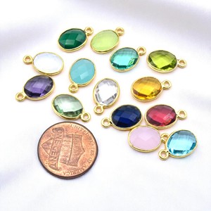 Pequeño facetado Opalite piedra preciosa Oval encanto colgante bisel piedra encantos DIY encontrar joyería - Product Image 2