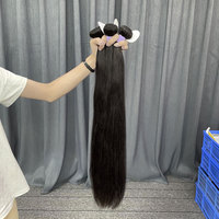 Bundel rambut Virgin mentah kutikula selaras 100% rambut manusia 8a ekstensi rambut lurus Brasil mentah tanpa proses untuk WANITA HITAM