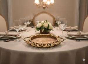 Wholesale Custom Rustic Brown <b>Round</b> Walnut Wood Serving <b>Tray</b> Large and Small Sizes with Handles Natural SAVING <b>TRAYS</b> - Product Image 5