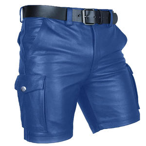 Pantalones cortos de cuero de alta calidad hechos en Pakistán Venta en línea Pantalones cortos de cuero de etiqueta privada - Product Image 3