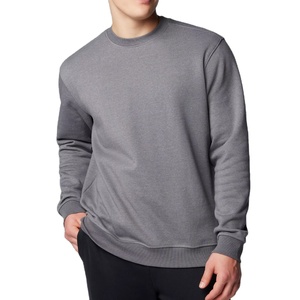 Nouveau poids lourd 100% coton blanc sweat extérieur Streetwear pull col rond haute qualité sweat pour hommes - Product Image 1