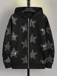 Latest Design Made in Pakistan Rhinestone <b>Hoodies</b> OEM Service Wholesale <b>Men</b> Rhinestone <b>Hoodies</b> <b>Thermal</b> - Product Image 4
