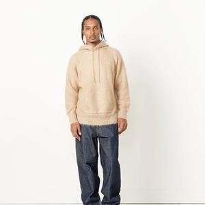 Pull à capuche tricoté en mohair de haute qualité pour hommes, sweat à capuche en mohair brossé flou avec logo personnalisé pour hommes et femmes en stock - Product Image 2