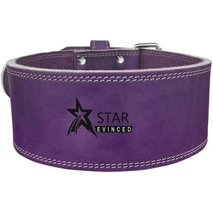 Logotipo personalizable, nuevo diseño, cuero de vaca, correas de entrenamiento de gimnasio, cinturón de levantamiento de pesas de 10mm para cinturones de seguridad de Fitness - Product Image 3