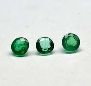 Piedras preciosas de Esmeralda naturales sueltas personalizables redondas zambianas verde turquesa 2mm-5mm corte ovalado para la fabricación de joyas - Product Image 2