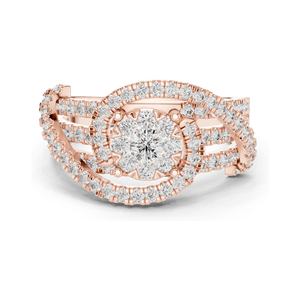 Bague en diamant de laboratoire 0,952 CT pour femmes, clarté VVS-VS EF, or 18 carats, 14 carats, 10 carats et argent 925, or rose, or jaune, or blanc - Product Image 4