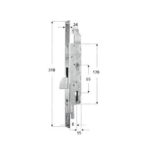 CIERRE GIRATORIO PARA REJILLAS Aluminio 25 mm perno oscilante sobresaliente 24x3mm frente plano en acero inoxidable Carrera de varilla - Product Image 1