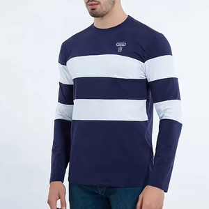 Polo para hombre al por mayor, camisa de manga larga de punto informal, poliéster/algodón, patrón sólido, tejido bordado Formal - Product Image 5