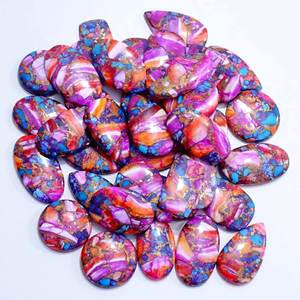 AAA + alta calidad Natural Rosa espinoso ostra turquesa piedra preciosa suelta cabujón mezcla suelta forma piedra preciosa para la fabricación de joyas - Product Image 5