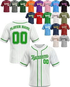 Custom Baseball Jersey - Personalized Softball Uniform Customized Sport Shirt with Name <b>Number</b> Logo for Men Women Adult Youth - Product Image 1