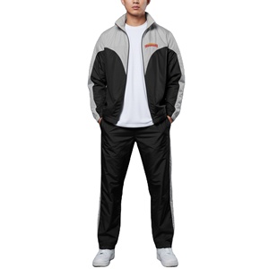 Men Windbreaker <b>Tracksuit</b> Casual Lightweight Wind Resistant Jacket And Athletic Pants Perfect For Sports Training Running - Product Image 1