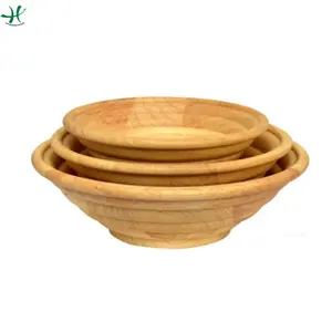 Ensaladera de madera de goma/ensaladera de madera/cuenco de madera (TH 2794/6)