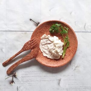 Bon prix pour une assiette en bois de noix de coco à dessert solide personnalisée avec de nombreuses tailles de fournitures de cuisine créatives - Product Image 2
