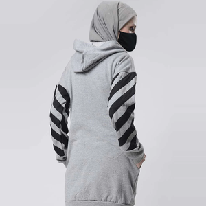 Vestido tipo sudadera con capucha de manga larga, estilo islámico musulmán, bordado, 100% algodón, talla grande, para invierno, con bolsillos, venta al por mayor. - Product Image 6