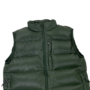 Chaleco de invierno personalizado para hombre, chaqueta acolchada transpirable con cuello redondo y burbujas, chaleco con logotipo, ropa exterior acolchada sólida - Product Image 3