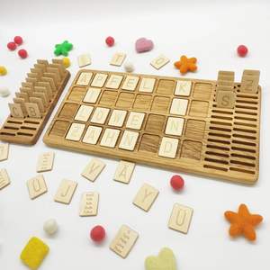 Tapete de Rompecabezas de Alfabeto de Madera Grande con Piezas de Letras Gruesas para un Aprendizaje Seguro y Práctico en Casa - Product Image 3