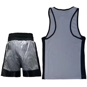 Uniforme de compétition professionnel de kick-boxing 100% gilet de boxe en polyester et Kit court uniforme de boxe de sport personnalisé pour les jeunes - Product Image 2