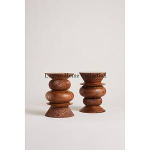 ชุดแฟนซีสไตล์2ชิ้นของนักออกแบบวินเทจ100% โต๊ะทำจากไม้ทำจากไม้ที่มีเอกลักษณ์ทันสมัยสร้างสรรค์โต๊ะกาแฟ - Product Image 1