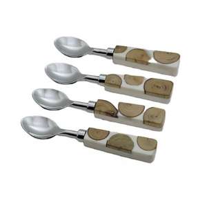 Juego de Cubiertos de Acero Inoxidable de Lujo con Mango de Resina, Apto para Lavavajillas, Utensilios de Cocina, Vajilla para Fiestas - Product Image 1