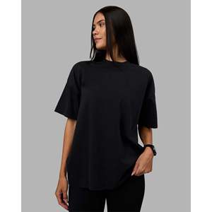 Camiseta Oversize de Algodón Pesado Lavado - Black Island Paradise con Logotipo Estampado - Product Image 5