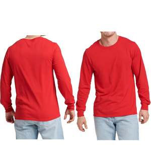 Camisetas de algodón 100% personalizables para hombre de alta calidad de talla grande de gran tamaño de corte largo transpirable cuello redondo Logo Color sólido longitud corta - Product Image 6