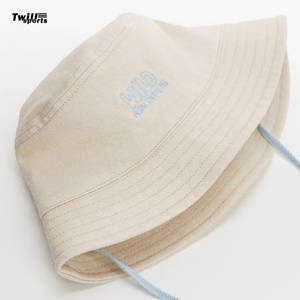 Twillsports RY-4738 100% Cotton Unisex Casual Bucket Hat Custom Embroidered Logo <b>Black</b> Beech <b>String</b> Daily Use Summer Cartoon - Product Image 4