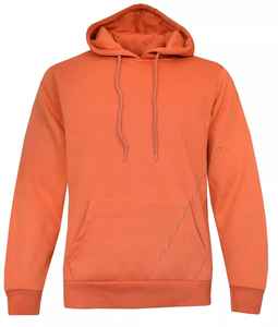 Sweat à capuche hip-hop sur mesure en coton de couleur unie, Streetwear pour hommes, coupe ajustée régulière, sweatshirts à capuche pour hommes, au prix de gros - Product Image 6