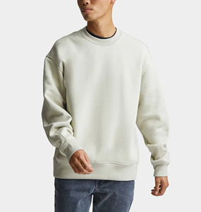 Sweat-shirt respirant 100% coton personnalisé pour hommes, sweatshirts d'hiver brodés à col ras du cou lourds - Product Image 1