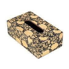 Boîte à mouchoirs élégante en bois avec motif floral, artisanat en résine, accès facile, décoration pour salles de bain, chambres, bureaux, style cadeau - Product Image 4