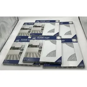 6*10 PK Luminary 12X12 Carreaux de sol en vinyle pelable et collable B & W FP4283 Floor Pops pour une installation facile - Product Image 1