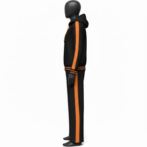 Ensemble de survêtement unisexe en coton pour l'hiver, style streetwear, imprimé, à capuche, deux pièces, vêtements de sport légers pour le jogging et l'entraînement - Product Image 3