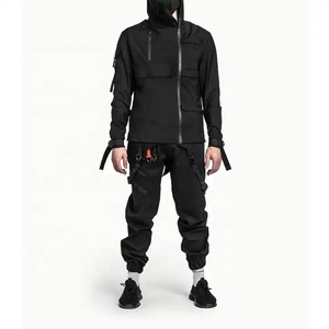 Chaquetas Techwear Cyberpunk para hombre con capucha adjunta Cremalleras impermeables de invierno Función lavada Chaqueta Ninja Estilo Ropa - Product Image 5