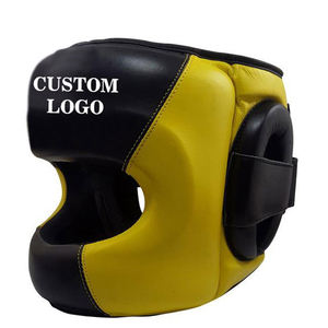 Protège-tête d'entraînement professionnel personnalisé de haute qualité en cuir véritable nouveau Design équipement de sécurité pour la boxe - Product Image 3