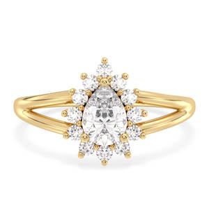 REYES Original 925 Anillos de Compromiso de plata esterlina hechos a mano 1,03 quilates corte pera Moissanite exquisita joyería de aniversario - Product Image 6