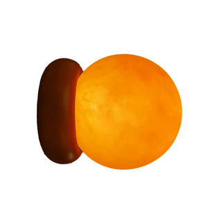 Carved Himalayan Salt Bowl Lamp with Wooden Base USB Decorative <b>Table</b> Light - Product Image 5