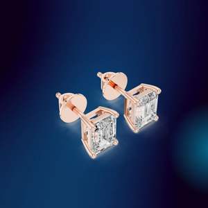 Exclusivos pendientes CZ de oro rosa de 14 quilates con acabados versátiles de circonita-Blanco Amarillo Oro para minoristas de lujo B2B - Product Image 1