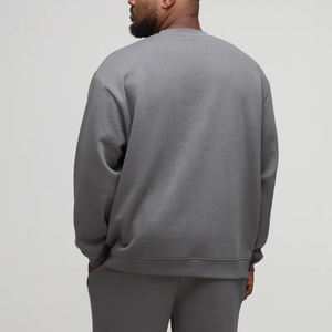 Sweat-shirt pour homme de haute qualité 100% coton, logo brodé personnalisé, lavage à la pierre, teinture unie, surdimensionné, polaire confortable et chaud - Product Image 4