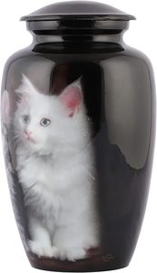 Urnas de cremación para adultos moradas para cenizas humanas con hermosa bolsa de terciopelo para cenizas de perro funerario conmemorativo urna de tamaño personalizado - Product Image 2