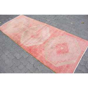 3.3x8.1 ft Rug, Turkish Vintage Rug, <b>Red</b> Southwestern <b>Wool</b> Rug - Product Image 3