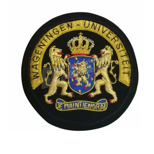 Logotipo personalizado insignia bordada a mano bordado de alambre de lingotes en cuero y tela decoración de encaje elegante - Product Image 3