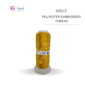 Fil à coudre de filament de polyester teint super robuste à 100/2 fils à broder à haute ténacité tissage de force de couture plus fort - Product Image 1