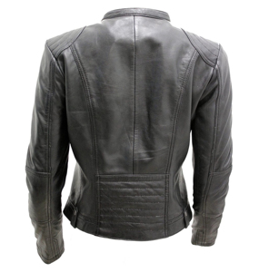 Veste en cuir pour femmes de haute qualité Street Wear élégant avec fabrication de tissu respirant veste en cuir véritable pour femmes - Product Image 3