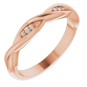 Anillos de Diamantes Stuller 14KR, Anillo Trenzado Apilable Serie 124600:105P - Product Image 1