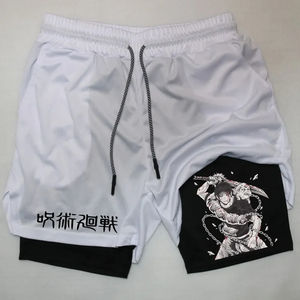 <b>Anime</b> Performance <b>Shorts</b> Printed Men GYM Casual Sports <b>Shorts</b> Workout Running Mesh 2 in 1 Sport <b>Short</b> Pants - Product Image 5