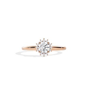 Nouvelles bagues de fiançailles et de mariage en diamant de laboratoire CVD 1CT certifié IGI, or massif 14 carats, taille ronde brillante, style classique - Product Image 5