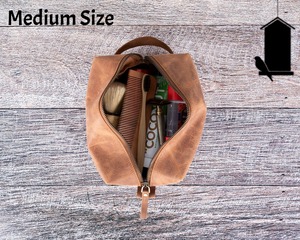 Sac de voyage multifonctionnel de grande capacité LTB-0038 le sac de cosmétique et de lavage de stockage extérieur portable en cuir véritable - Product Image 5